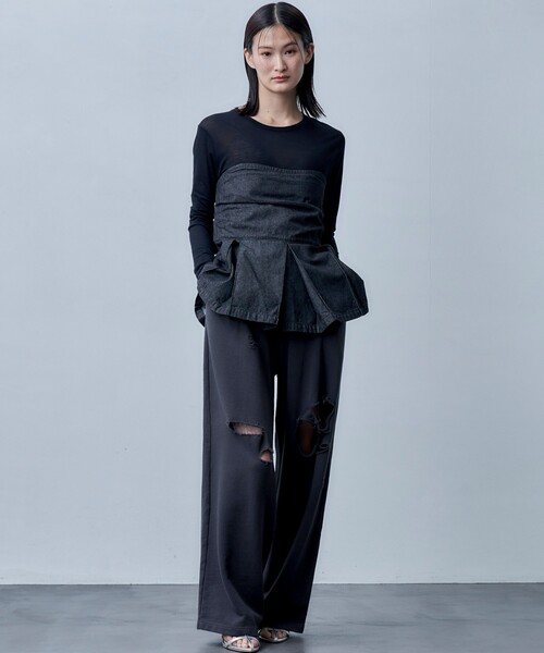 「Firsthand」 スウェットパンツ SMALL オフホワイト レディース_画像5