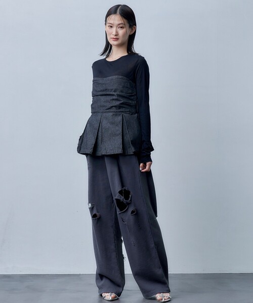 「Firsthand」 スウェットパンツ SMALL オフホワイト レディース_画像6