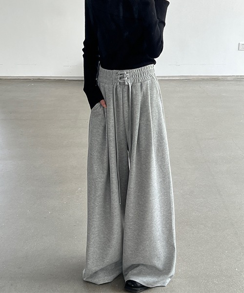 「chuclla」 スウェットパンツ M ブラック レディース_画像2