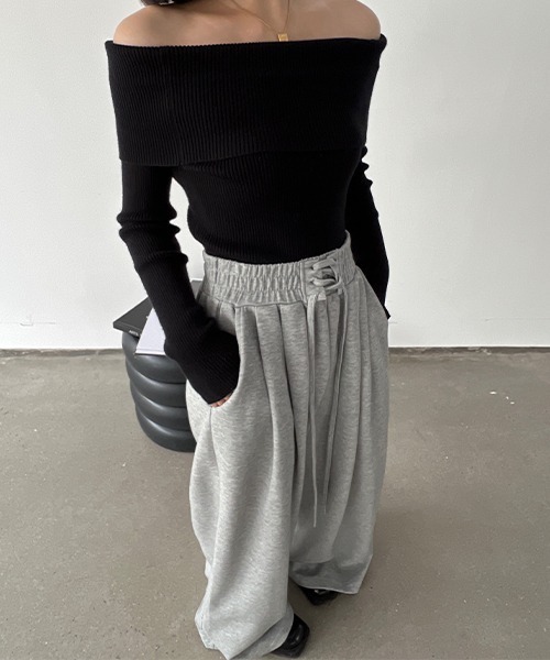 「chuclla」 スウェットパンツ M ブラック レディース_画像3