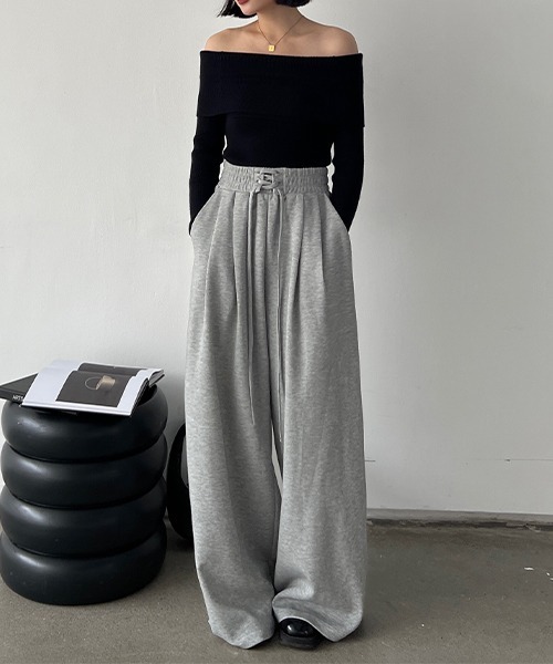 「chuclla」 スウェットパンツ M ブラック レディース_画像7