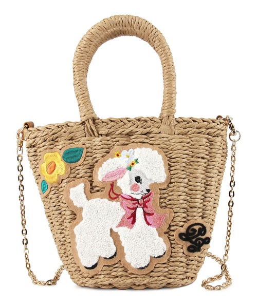 【新品】PAUL & JOE tea party かごバッグ PAUL&JOE（ポール＆ジョー） かごバッグ FREE キャメル レディース