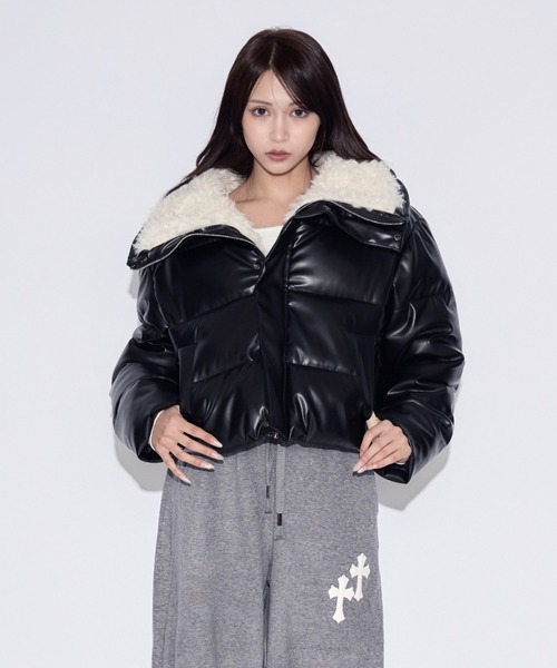 tinkerend（ティンカーエンド） tシャツ Shaggy Collar Faux lLeather