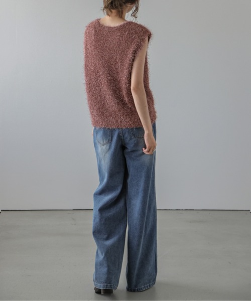 [AMELY] вязаный лучший L черный женский 