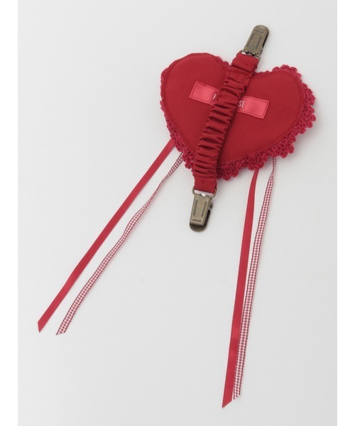 ピンクハウス　ハートブローチ　赤 PINK HOUSE（ピンクハウス） ブローチ モチーフ付きハートモチーフ