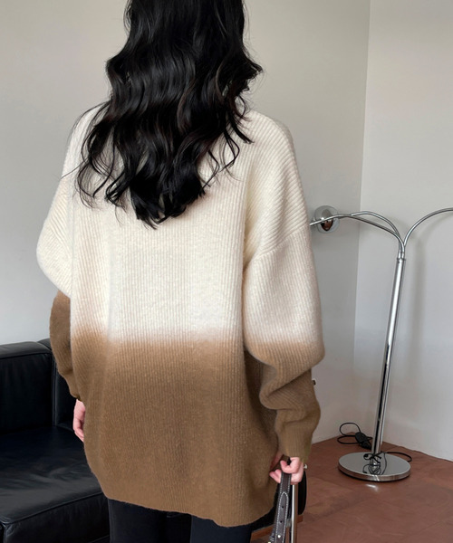 「emi+」 長袖ニット FREE ベージュ レディース_画像5