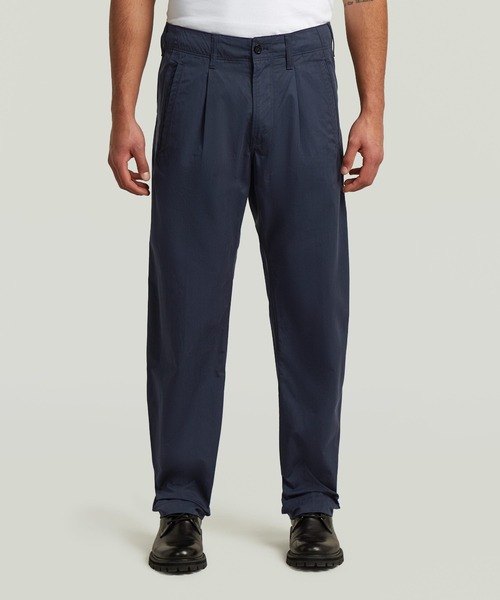 チノパン Pleated Loose Tapered Chino/フロントプリーツルーズテーパードチノパンツ メンズ