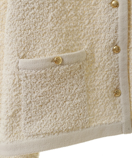 「Liesse」 ノーカラージャケット FREE アイボリー レディース_画像5