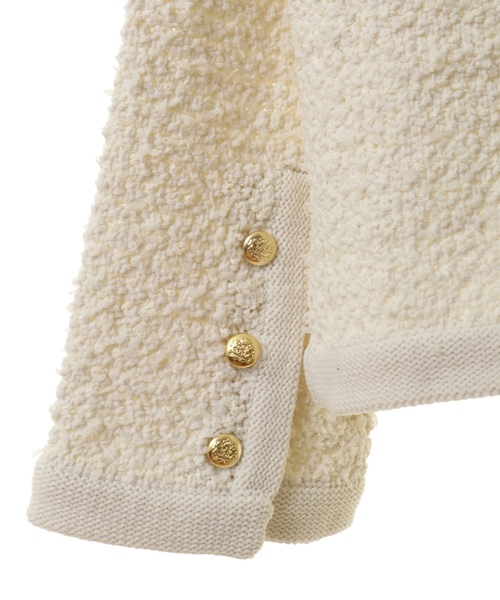 「Liesse」 ノーカラージャケット FREE アイボリー レディース_画像7