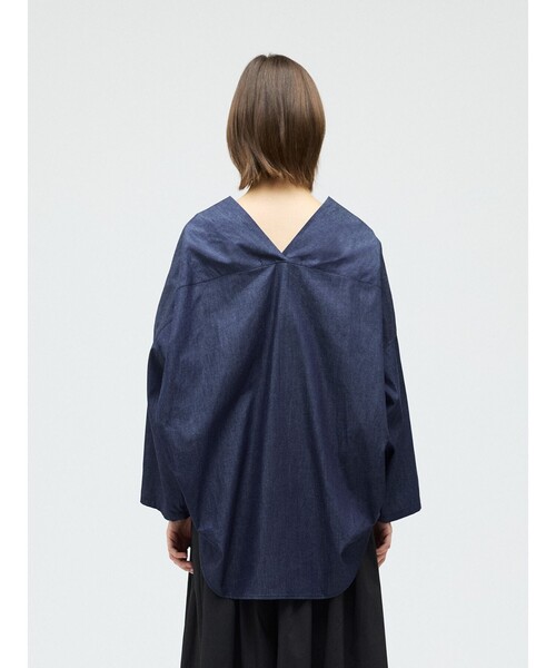 未使用タグ付き ミズイロインド mizuiro ind デニムコンパクトシャツ mizuiroind（ミズイロインド） ブラウス シャツ デニムコンパクト