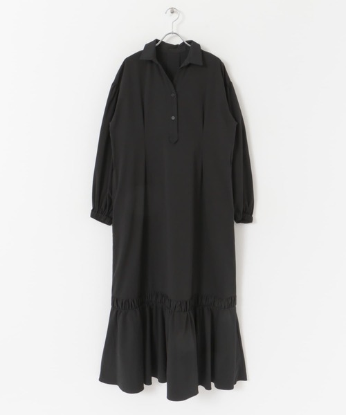 「F by ROSSO」 長袖ワンピース 38 ブラック レディース_画像3