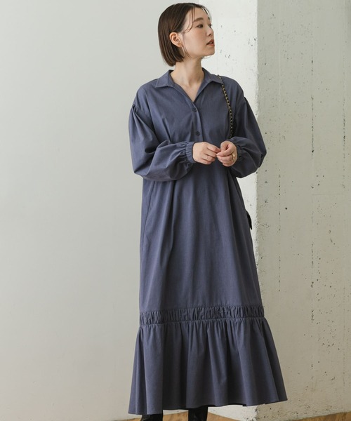 「F by ROSSO」 長袖ワンピース 38 ブラック レディース_画像5