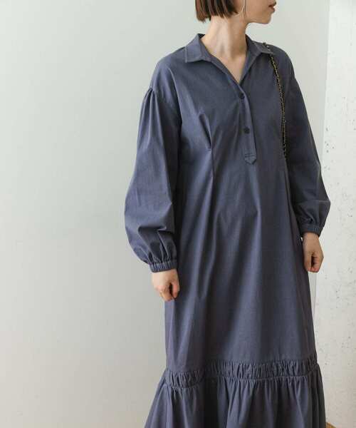 「F by ROSSO」 長袖ワンピース 38 ブラック レディース_画像7