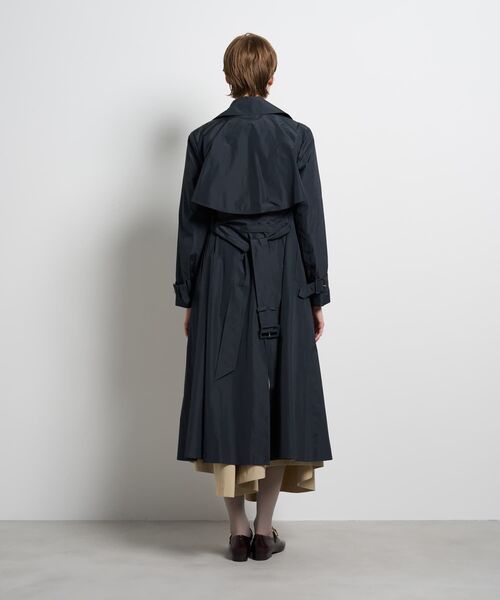 LANVIN en Bleu ライトタフタドレスコート LANVIN en Bleu コート アウター シルクシャンブレータフタトレンチ