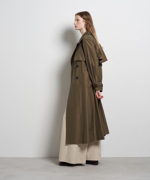 LANVIN en Bleu コート アウター シルクシャンブレータフタトレンチ