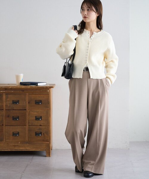 「DISCOAT」 ニットカーディガン FREE ブラウン レディース_画像8