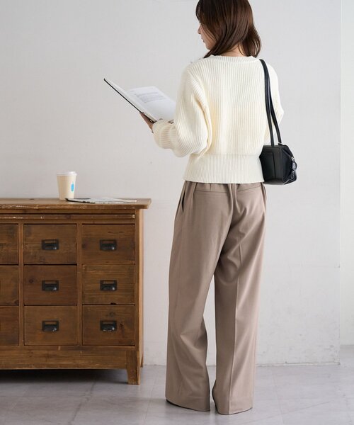 「DISCOAT」 ニットカーディガン FREE ブラウン レディース_画像9