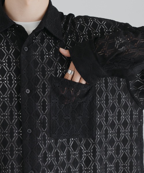 「epnok」 長袖シャツ LARGE ブラウン メンズ_画像4