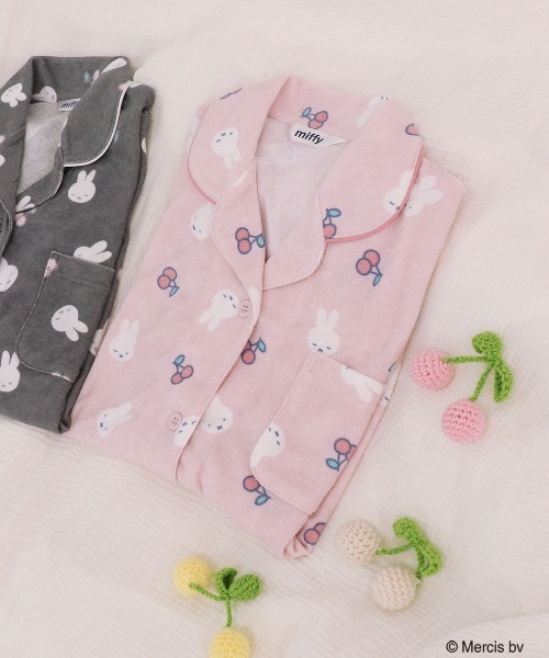 Miffy（ミッフィー） パジャマ ルームウェア やわふわ パイル 長袖
