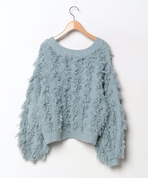 「JEANASIS」 長袖ニット FREE ブルー レディース_画像2