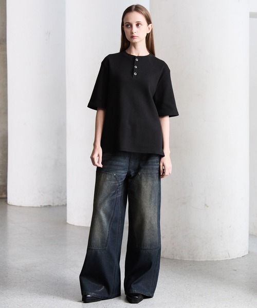 CLEL（クレイル） ヘンリーネック tシャツ メンズ レディース