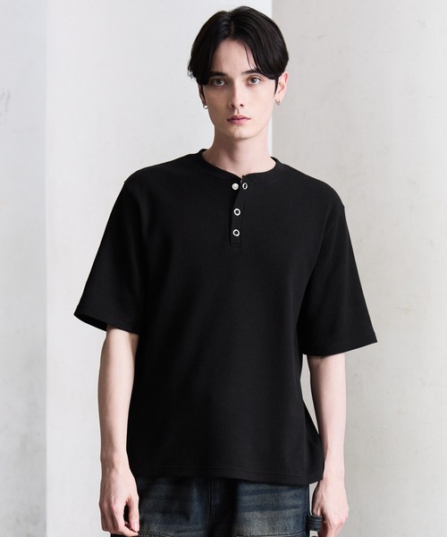 CLEL（クレイル） ヘンリーネック tシャツ メンズ レディース