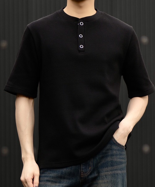 CLEL（クレイル） ヘンリーネック tシャツ メンズ レディース