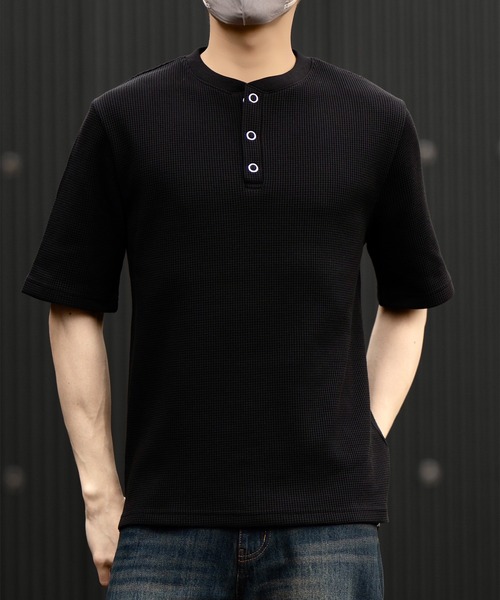CLEL（クレイル） ヘンリーネック tシャツ メンズ レディース