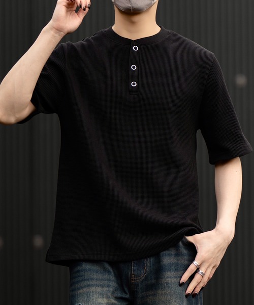CLEL（クレイル） ヘンリーネック tシャツ メンズ レディース