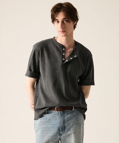 CLEL（クレイル） ヘンリーネック tシャツ 「CLEL」Functional Thermal