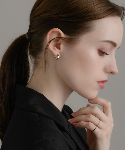 「muku」 イヤリング(両耳用) FREE シルバー レディース_画像4