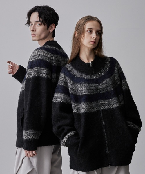 CLEL（クレイル） ニットカーディガン M ブラック メンズ : ZOZOTOWN