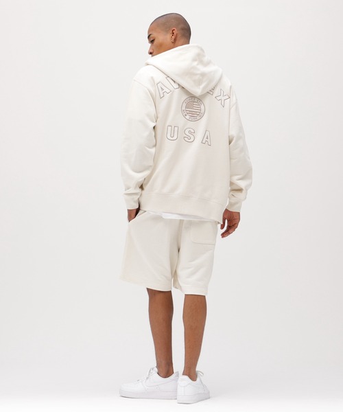 AVIREX ホワイト パーカー Mサイズ AVIREX（アヴィレックス） パーカー NAVAL PULLOVER PARK / ネイバル