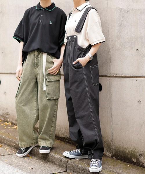 「DOUBLE NAME」 デニムパンツ FREE パープル レディース_画像3