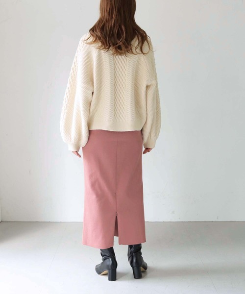 「HER CLOSET」 ニットスカート M ネイビー レディース_画像3