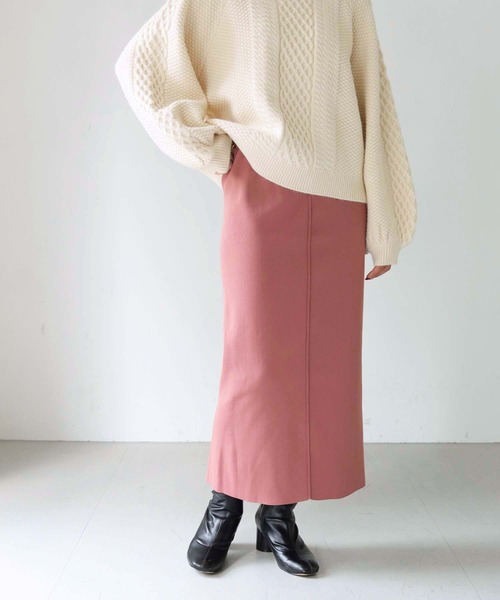 「HER CLOSET」 ニットスカート M ネイビー レディース_画像4