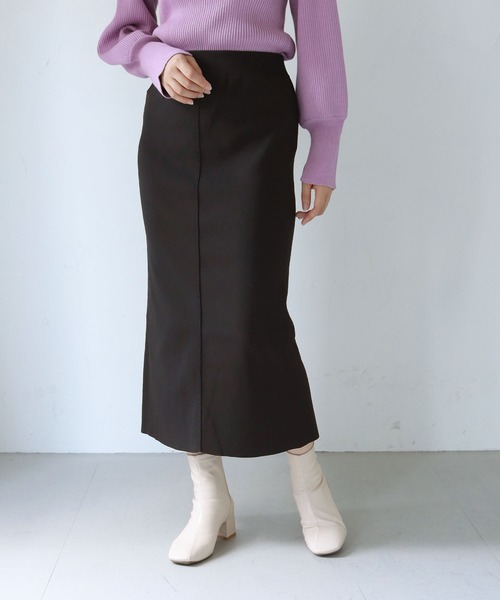 「HER CLOSET」 ニットスカート M ネイビー レディース_画像5