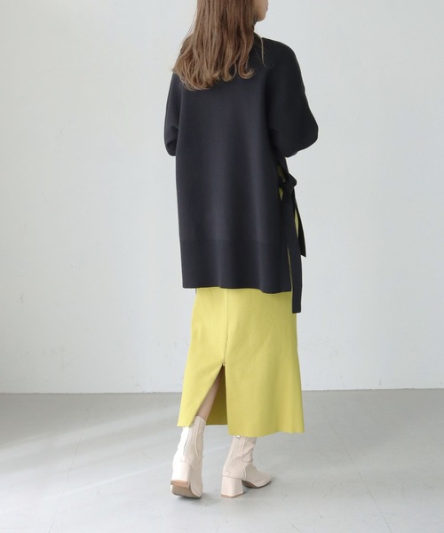 「HER CLOSET」 ニットスカート M ネイビー レディース_画像7