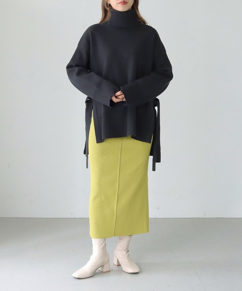「HER CLOSET」 ニットスカート M ネイビー レディース_画像9