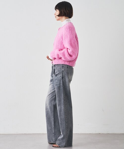 Whim Gazette ワイドデニムパンツ グレー 38サイズ ワイドレッグデニム