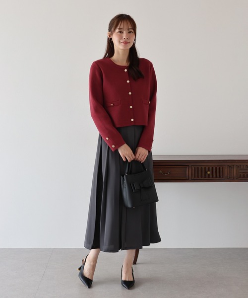 「BLUEEAST」 ニットカーディガン MEDIUM チャコールグレー レディース_画像6