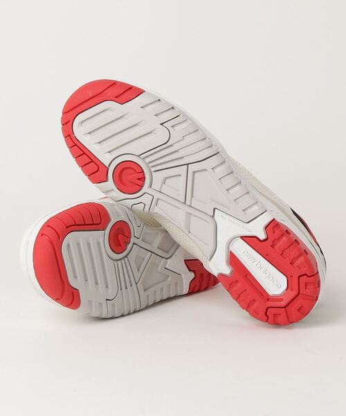 「New Balance」 ローカットスニーカー 24.5cm ホワイト×レッド メンズ_画像7
