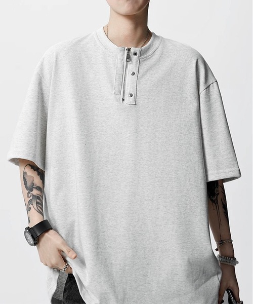 JOHNNY WOLF（ジョニーウルフ） ヘンリーネック tシャツ CRUEL ジップ