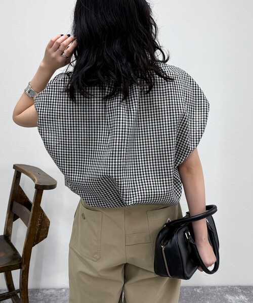 「fredy emue」 半袖ブラウス 38 ネイビー レディース_画像8