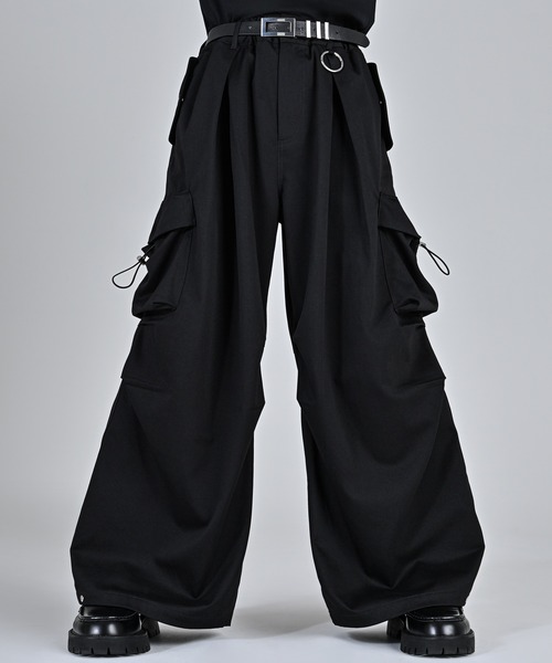 「ADRER」 カーゴパンツ X-SMALL ブラック メンズ_画像4