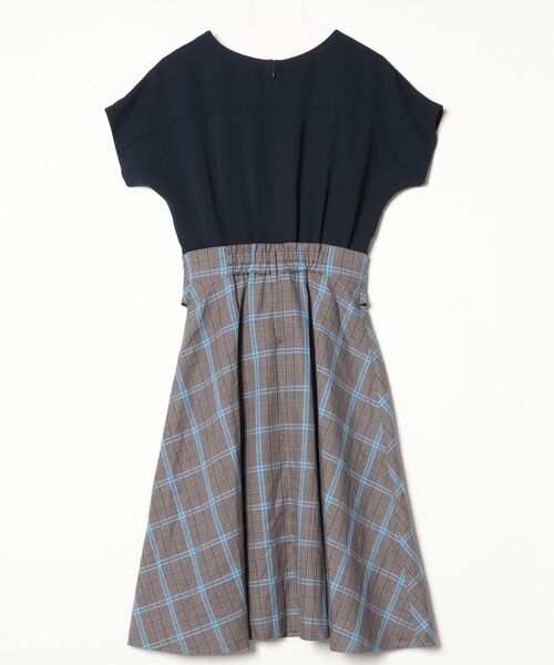 「BLUE LABEL CRESTBRIDGE」 ドッキングワンピース 38 ネイビー レディース_画像2