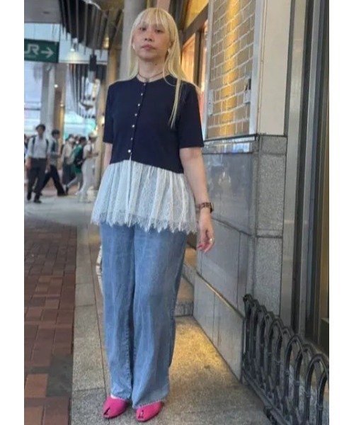 Te chichi（テチチ） ワイドパンツ パンツ ウォッシュデニムライク
