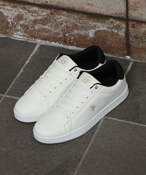 「U.S. POLO ASSN.」 ローカットスニーカー 23cm ホワイト×ブラック メンズ_画像4