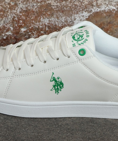「U.S. POLO ASSN.」 ローカットスニーカー 23cm ホワイト×ブラック メンズ_画像9