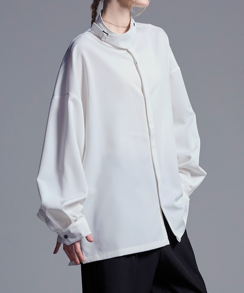 「Loose/ルース」 長袖シャツ M ブルーグレー メンズ_画像5